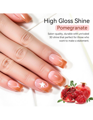 Esmalte de Uñas Gel Ojo de Gato Makartt 10ml Rojo Granada