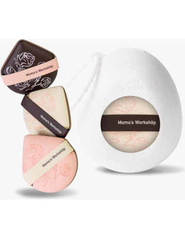Juego de 3 Esponjas de Maquillaje Momo's Workshop - Hidropoliuretano