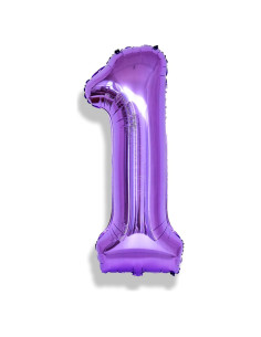 Globo Número 1 Púrpura 101,6 cm para Cumpleaños