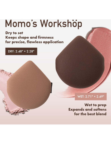 Juego de 3 Esponjas de Maquillaje Momo's Workshop - Hidropoliuretano