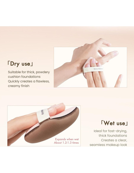 Juego de 3 Esponjas de Maquillaje Momo's Workshop - Hidropoliuretano