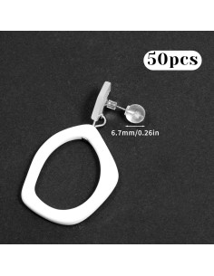 50 Tapones de Goma Transparentes TPE para Pendientes 2