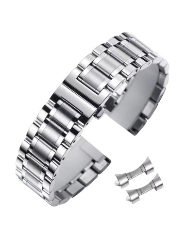 Correa de Reloj de Acero Inoxidable Universal 14-24mm Plata