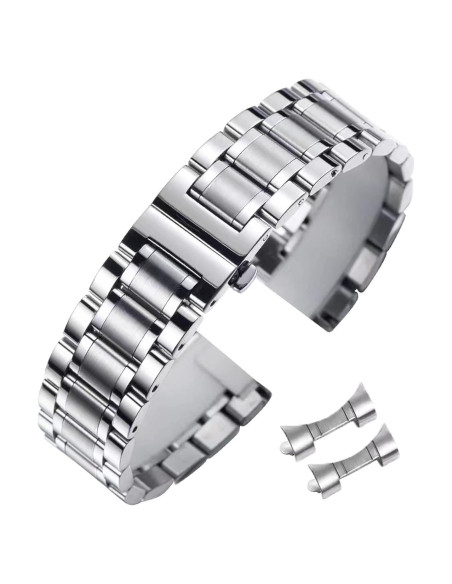 Correa de Reloj de Acero Inoxidable Universal 14-24mm Plata