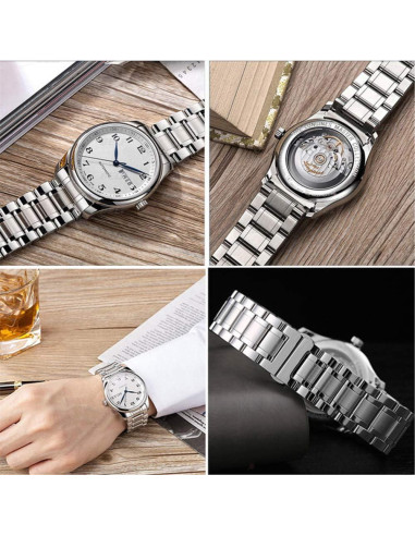 Correa de Reloj de Acero Inoxidable Universal 14-24mm Plata