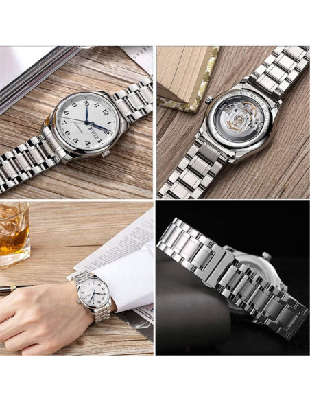 Correa de Reloj de Acero Inoxidable Universal 14-24mm Plata