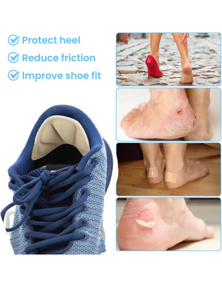 Almohadillas de Talón Adhesivas Wanmu - 2 Tamaños Beige