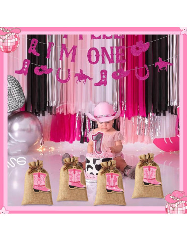 48 Bolsas de Yute con Etiquetas Bota SUNDIDIY 10x14cm