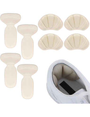 Almohadillas de Talón Adhesivas Wanmu - 2 Tamaños Beige