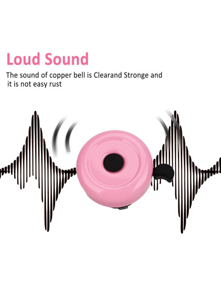 Campana de Bicicleta para Niños RidingRush Rosa 7x5x5 cm