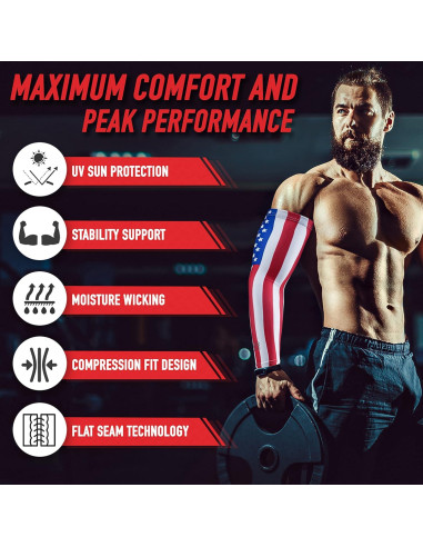 Manga de Compresión Stormguard Unisex para Deportes - UV 50+