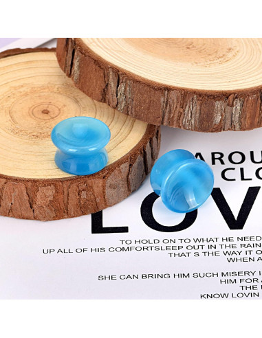 Stuppendux 2 Piezas Tapones de Oído de Piedra Natural 12mm