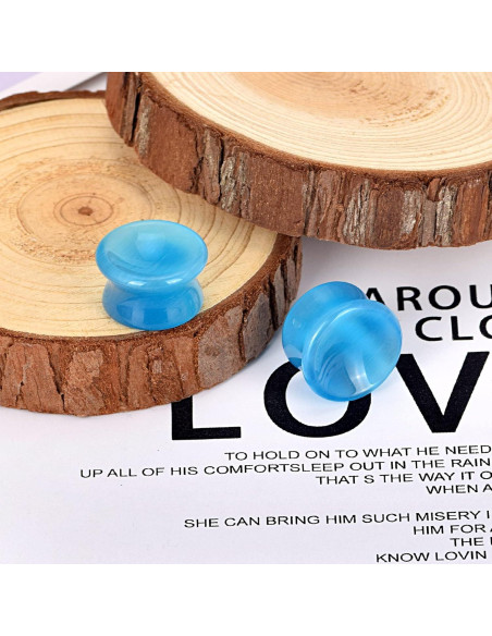 Stuppendux 2 Piezas Tapones de Oído de Piedra Natural 12mm