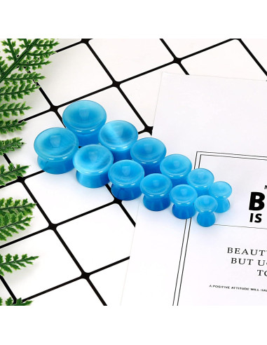 Stuppendux 2 Piezas Tapones de Oído de Piedra Natural 12mm