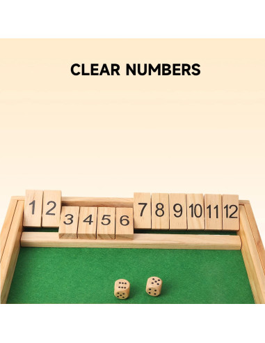 Juego de Mesa Cierra la Caja GSE con Dados de Madera 30.48x17.78cm