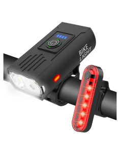 Juego de Luces LED para Bicicleta Genérico 2000 Lúmenes USB