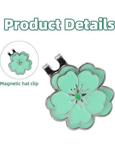 Juego de 2 marcadores de golf magnéticos Lasuroa verde