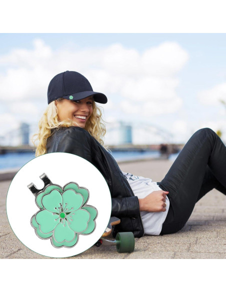 Juego de 2 marcadores de golf magnéticos Lasuroa verde