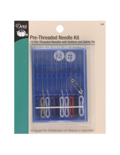 Kit de Agujas Pre-Enhebradas Dritz 153 - 10 Agujas y Botones
