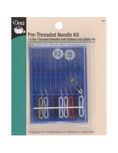 Kit de Agujas Pre-Enhebradas Dritz 153 - 10 Agujas y Botones 2