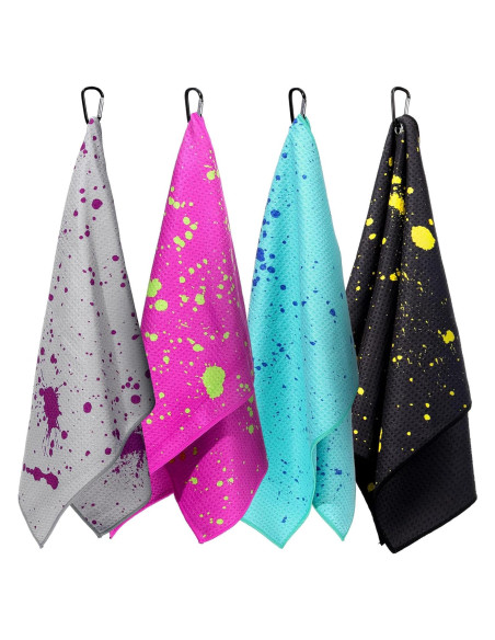 Toallas de Golf Microfibra Peryiter 4 Pcs 60x40 cm Color Vivo