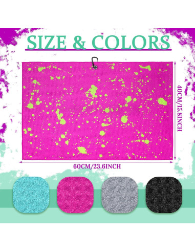 Toallas de Golf Microfibra Peryiter 4 Pcs 60x40 cm Color Vivo