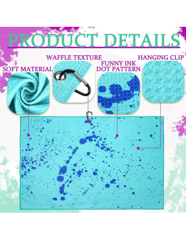 Toallas de Golf Microfibra Peryiter 4 Pcs 60x40 cm Color Vivo