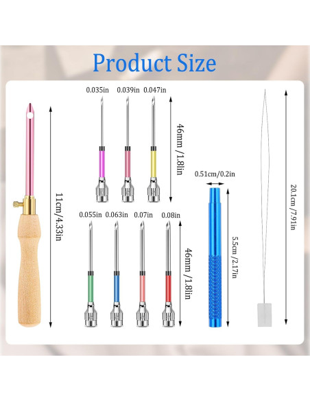 Kit de Agujas de Punch COMNICO 10 Piezas para Bordado DIY