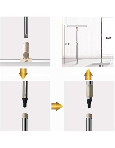 Raspador de Suelo Sunki 20 cm con Mango Extensible 165 cm