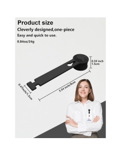 Paquete de 2 Sujetadores Magnéticos HKNR para Insignias ID 2