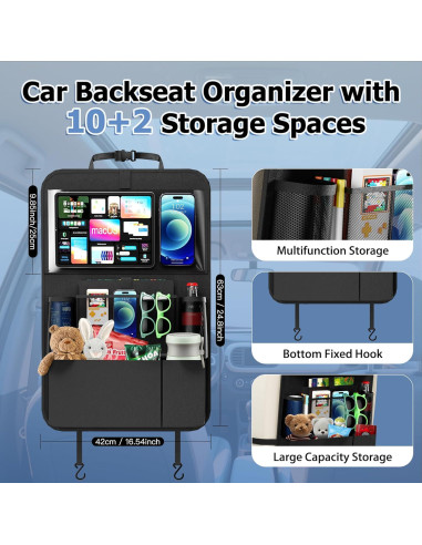 Organizador de Asiento Trasero de Coche KaiCross - 11 Bolsillos