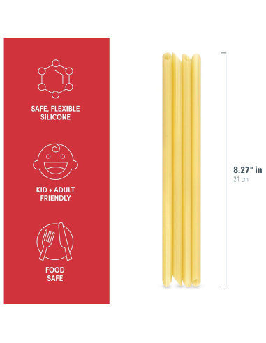 Pajitas de Silicona Reutilizables Genuine Fred Impastas Set de 4