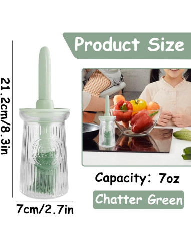 Dispensador de Aceite de Oliva STNRST-IN 200ml con Brocha Silicona