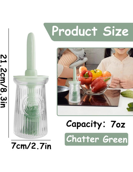 Dispensador de Aceite de Oliva STNRST-IN 200ml con Brocha Silicona