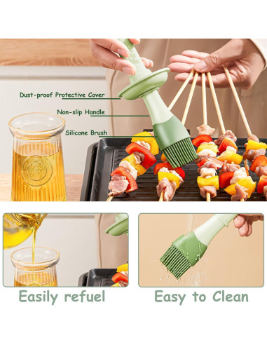 Dispensador de Aceite de Oliva STNRST-IN 200ml con Brocha Silicona