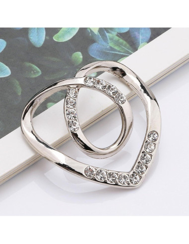 4 Anillos para Bufandas de Mujer - Clips Decorativos de Metal