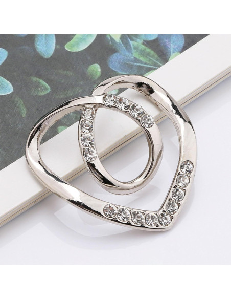 4 Anillos para Bufandas de Mujer - Clips Decorativos de Metal