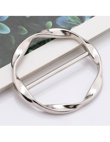 4 Anillos para Bufandas de Mujer - Clips Decorativos de Metal