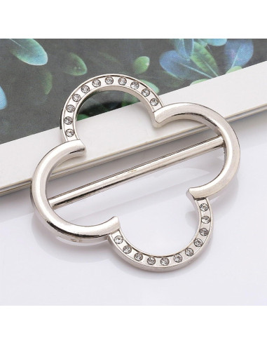 4 Anillos para Bufandas de Mujer - Clips Decorativos de Metal