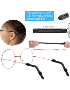 12 Sujetadores Antideslizantes para Gafas Quilax - Silicona Suave 2