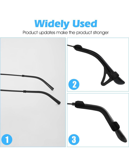 12 Sujetadores Antideslizantes para Gafas Quilax - Silicona Suave