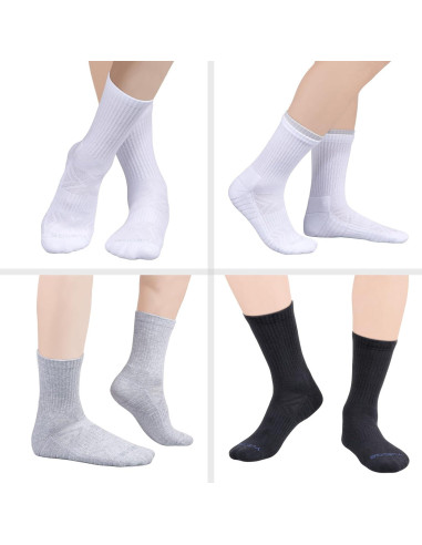 Calcetines de Entrenamiento YUEDGE para Mujeres - 5 Pares Negros