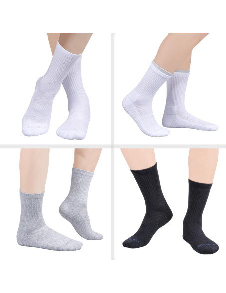 Calcetines de Entrenamiento YUEDGE para Mujeres - 5 Pares Negros