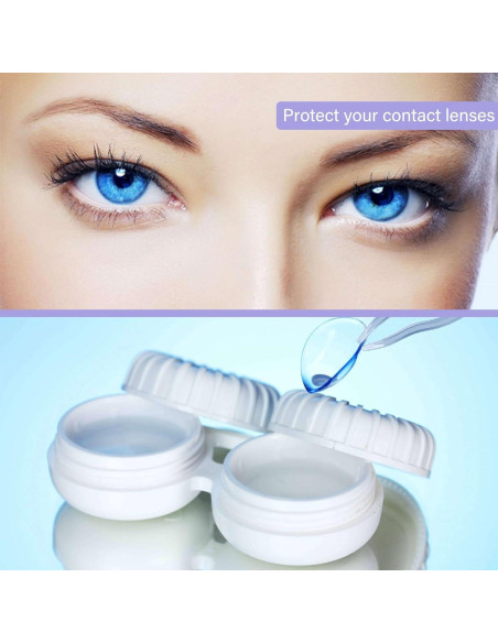Estuche de Lentes de Contacto MIERYIER con Espejo y Accesorios
