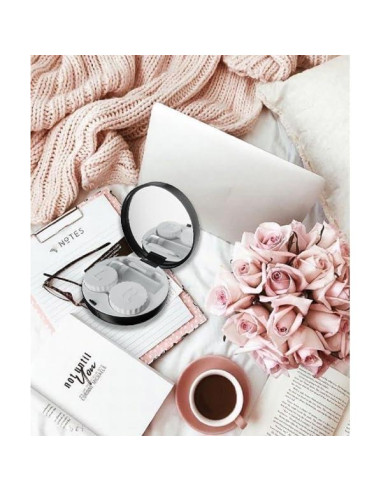 Estuche de Lentes de Contacto MIERYIER con Espejo y Accesorios