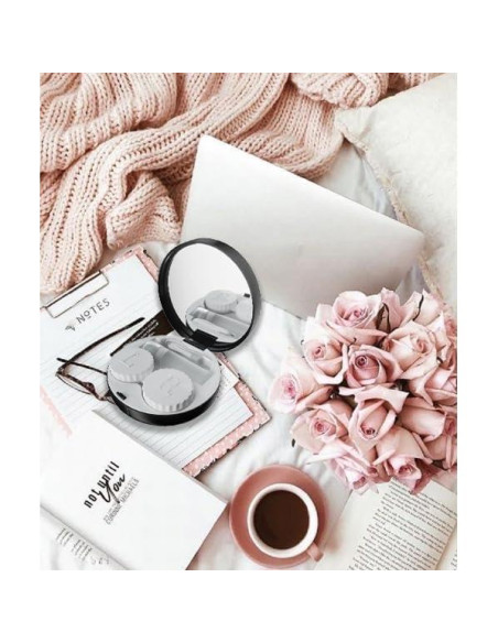 Estuche de Lentes de Contacto MIERYIER con Espejo y Accesorios