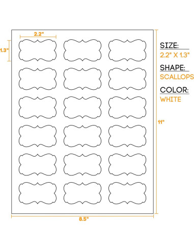 Etiquetas Impermeables Crinklee 90 Unidades 5.6x3.3 cm