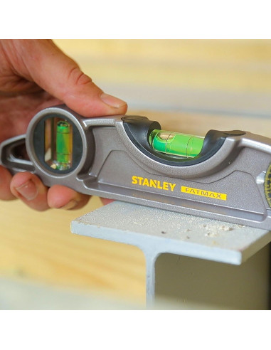 Nivel de burbuja Stanley FatMax Torpedo 25cm Aluminio Negro