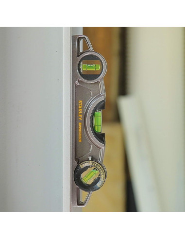 Nivel de burbuja Stanley FatMax Torpedo 25cm Aluminio Negro