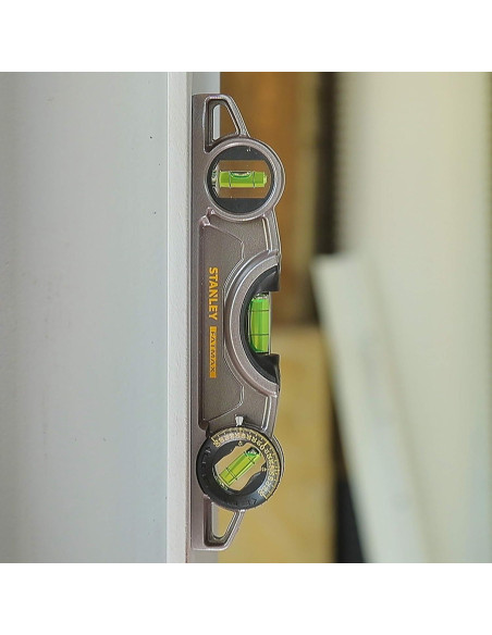 Nivel de burbuja Stanley FatMax Torpedo 25cm Aluminio Negro